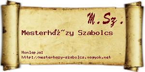 Mesterházy Szabolcs névjegykártya