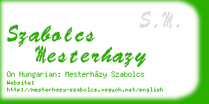 szabolcs mesterhazy business card