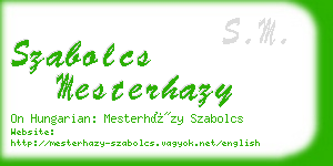 szabolcs mesterhazy business card